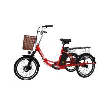 Электровелосипед GreenCamel Трайк-20 (R20 500W 48V15Ah) складной красный